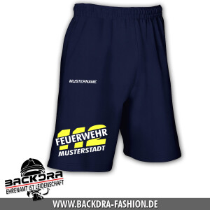 Shorts unisex (M+W) | Feuerwehr zweigeteilte Notrufnummer...
