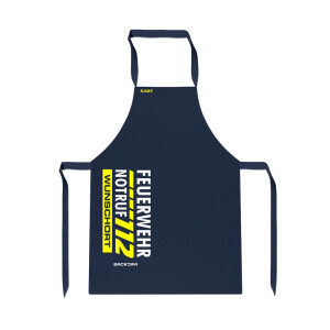 Grillschürze | Feuerwehr Notruf + Notrufnummer (z.B. 112,...