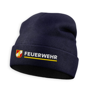Wintermütze bestickt mit Feuerwehr + Korpsabzeichen...