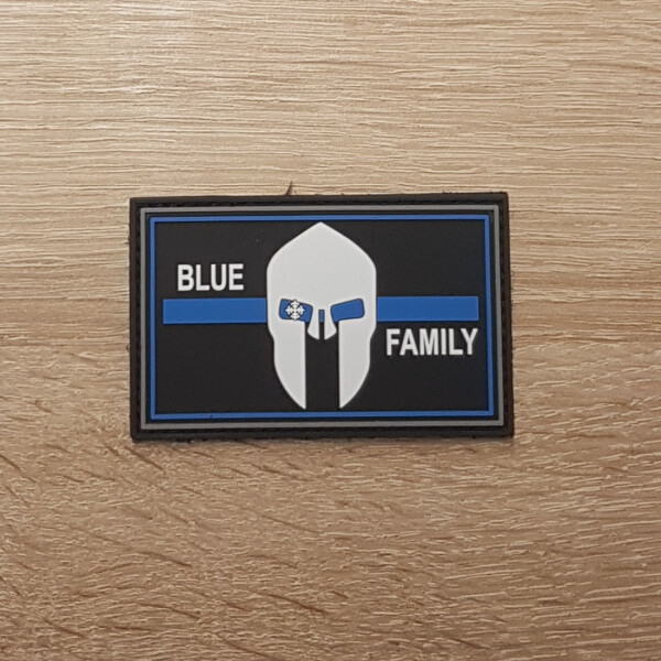 3D Patch | Polizei blue line family | BACKDRA