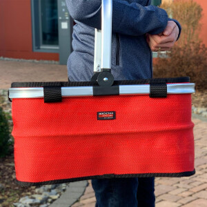 UNIKAT Einkaufskorb rot aus Feuerwehrschlauch - Upcycling