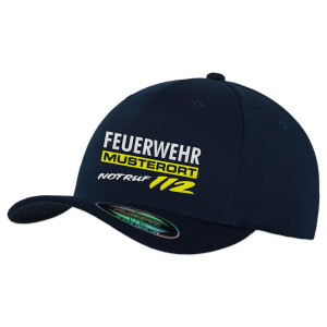 Flexfit Basecap | Feuerwehr mit Ortsname im Balken und...