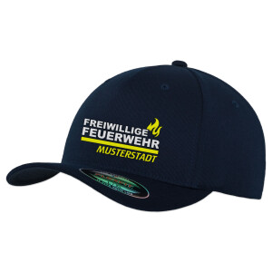 Flexfit Basecap | Freiwillige Feuerwehr mit Ortsname Flamme