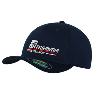 Flexfit Basecap | Feuerwehr mit Ortsname, 112 Schlauchturm