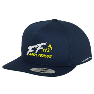 Flexfit Snapback | Feuerwehr 112 Flamme mit Ortsname