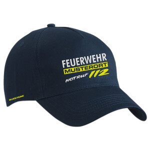Basecap | Feuerwehr mit Ortsname im Balken und Notruf 112