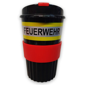 Mehrweg-Kaffeebecher 2go Feuerwehr-Hupfstyle | 100%...