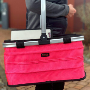 UNIKAT Einkaufskorb pink aus Feuerwehrschlauch - Upcycling