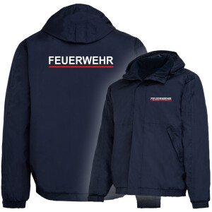 Outdoorjacke gefüttert, winddicht | Feuerwehr + Balken BaWü