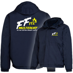 Outdoorjacke gefüttert, winddicht | Feuerwehr 112 Flamme...