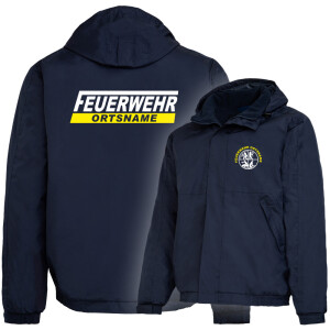 Outdoorjacke gefüttert, winddicht | Feuerwehrsignet mit...