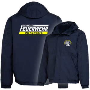 Outdoorjacke gefüttert, winddicht | Feuerwehrsignet mit...