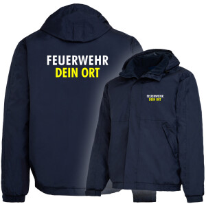 Outdoorjacke gefüttert, winddicht | Basic Feuerwehr mit...