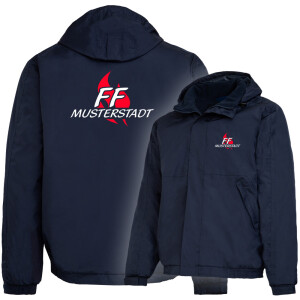Outdoorjacke gefüttert, winddicht | Feuerwehr FF Flamme...