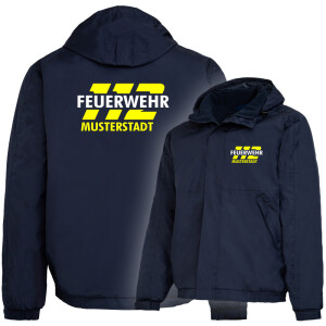Outdoorjacke gefüttert, winddicht | Feuerwehr 112 crossed...