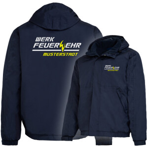 Outdoorjacke gefüttert, winddicht | Werkfeuerwehr mit...