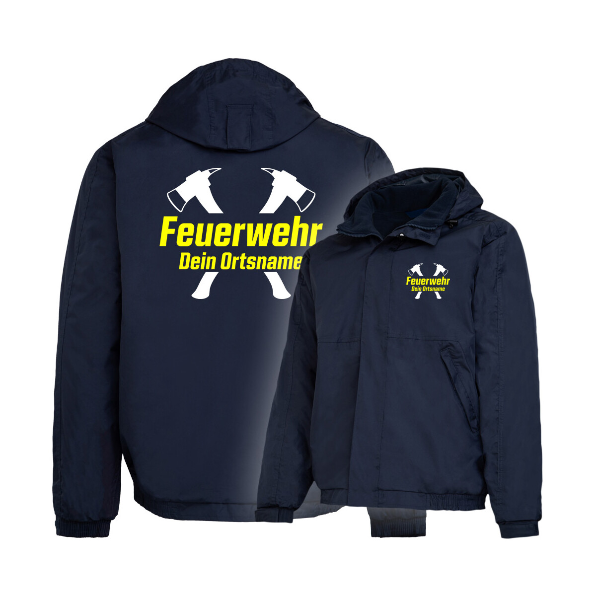 Outdoorjacke gefüttert, winddicht | Feuerwehr mit...