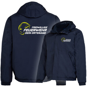 Outdoorjacke gefüttert, winddicht | Wunschtext Feuerwehr...