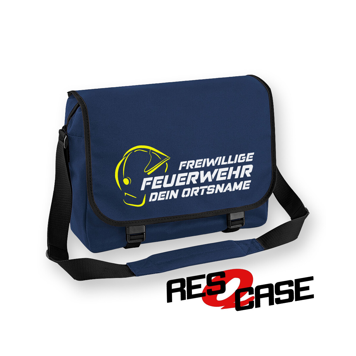 RESQCASE | Messenger-Tasche | Wunschtext Feuerwehr mit...