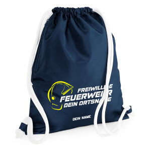 Turnbeutel | Gymbag | Wunschtext Feuerwehr mit Ortsname...
