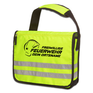 Reflective Messenger-Tasche | Wunschtext Feuerwehr mit...