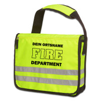 Reflective Messenger-Tasche | Feuerwehr Fire Department mit Ortsname | BACKDRA