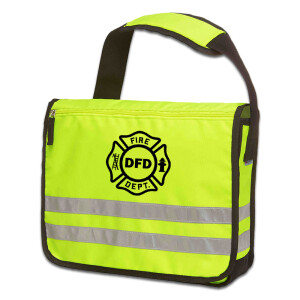 Reflective Messenger-Tasche | Feuerwehr Fire Department Signet | BACKDRA