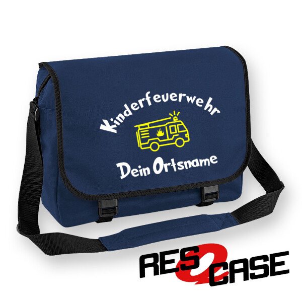 RESQCASE | Messenger-Tasche | Kinderfeuerwehr mit Ortsname Feuerwehrauto | BACKDRA