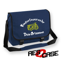 RESQCASE | Messenger-Tasche | Kinderfeuerwehr mit Ortsname Feuerwehrauto