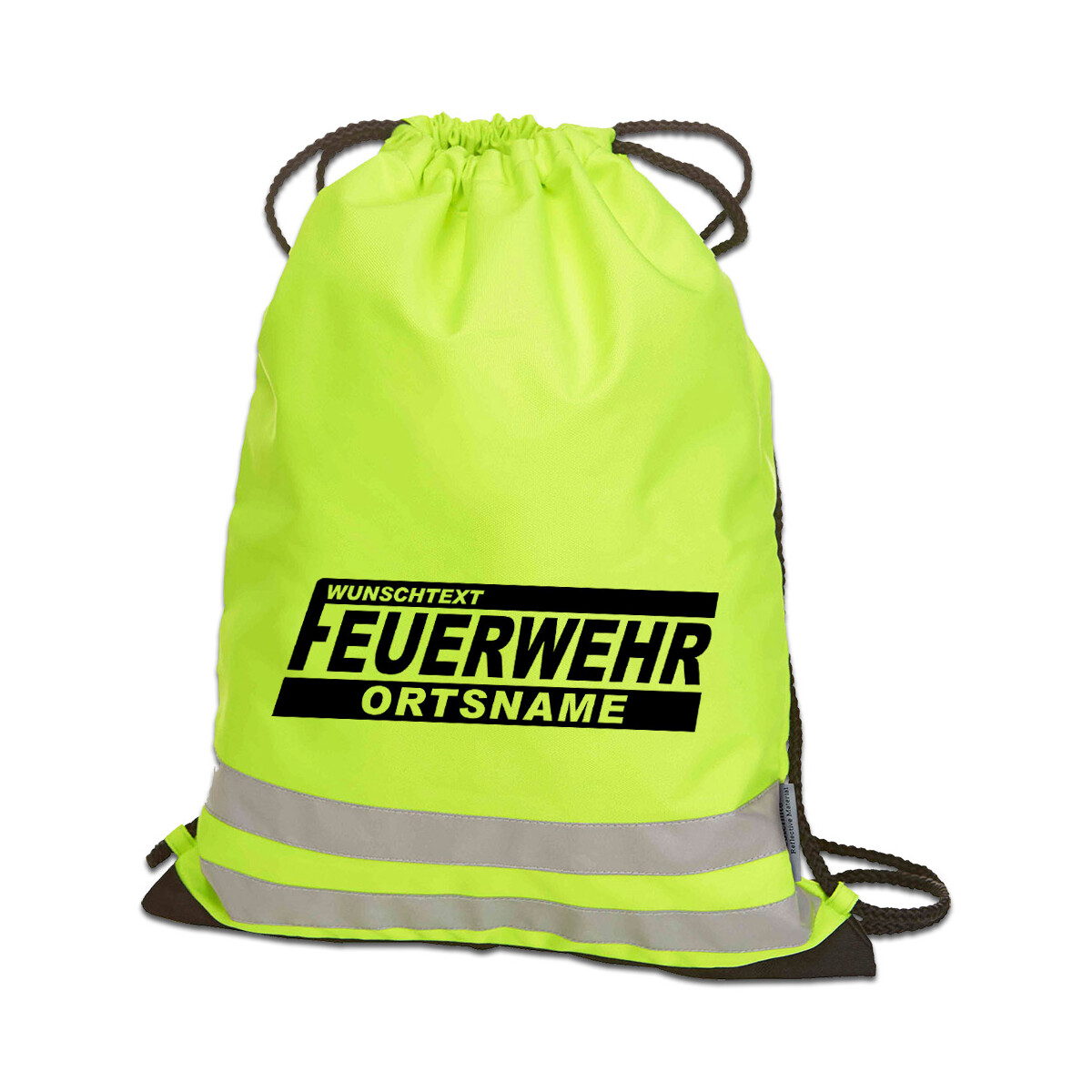 Reflective Turnbeutel | Gymbag | Feuerwehr mit Ortsname...