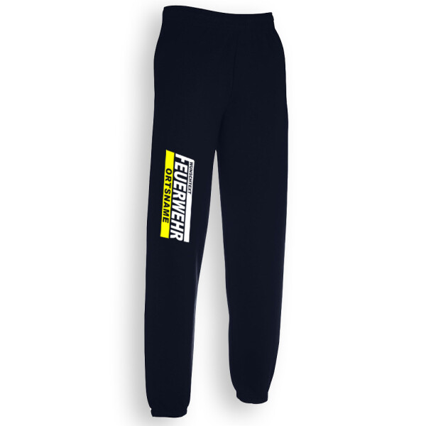 Jogginghose unisex (M+W) | Feuerwehr mit Ortsname im Balken + Wunschtext | BACKDRA