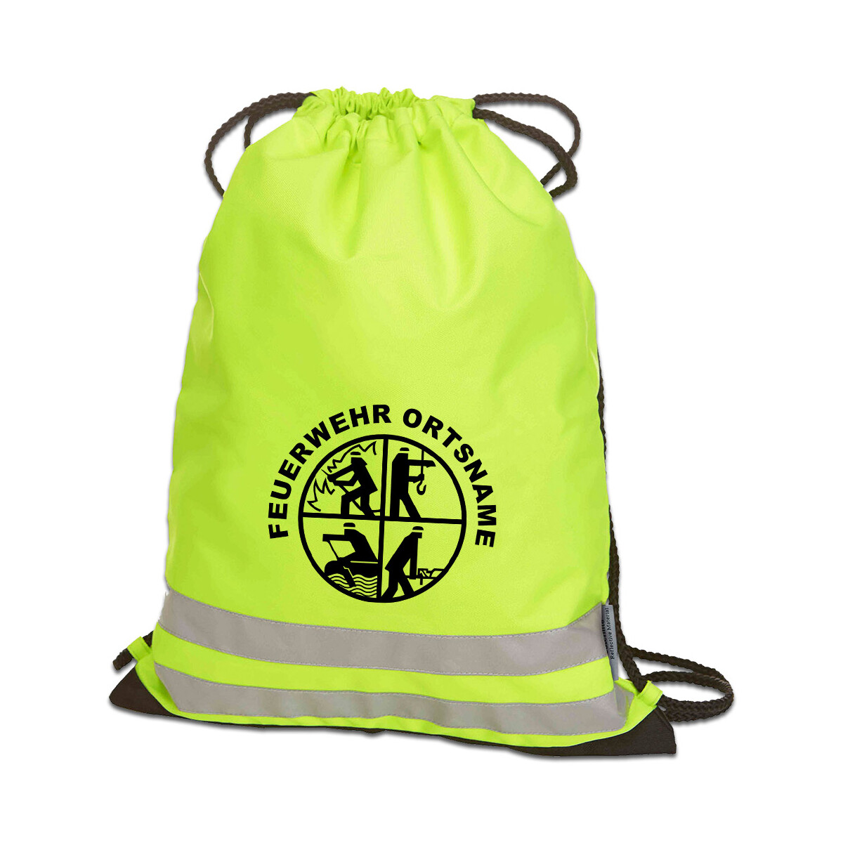 Reflective Turnbeutel | Gymbag | Feuerwehrsignet mit...