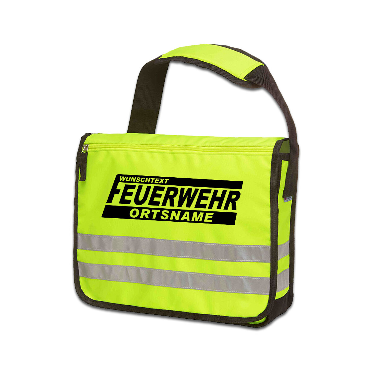 Reflective Messenger-Tasche | Feuerwehr mit Ortsname im...