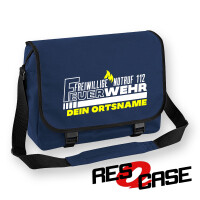 RESQCASE | Messenger-Tasche | Freiwillige Feuerwehr mit Ortsname Outline