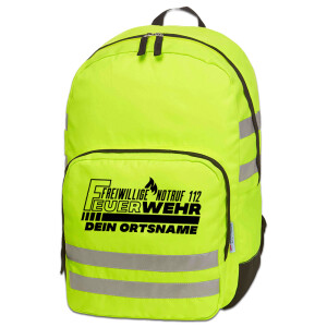 Reflective Rucksack | Freiwillige Feuerwehr mit Ortsname...