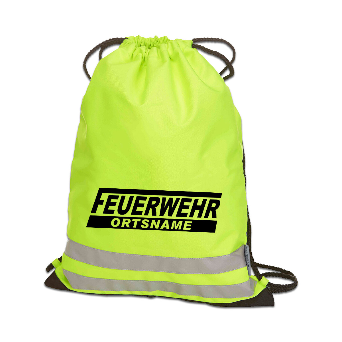 Reflective Turnbeutel | Gymbag | Feuerwehr mit Ortsname...