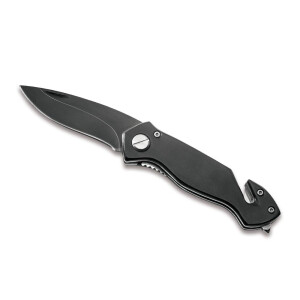 Rettungsmesser CompactSecurity schwarz mit Gurtmesser und...