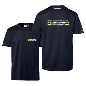 T-Shirt Männer | HAKRO 292 | Feuerwehr mit Ortsname + ReLöBeSch | BACKDRA