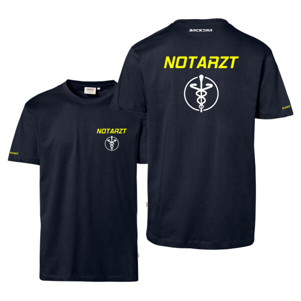 T-Shirt Männer | HAKRO 292 | Rettungsdienst Notarzt oder Notärztin Äskulap