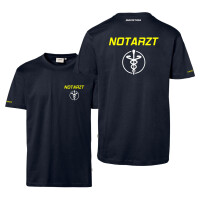 T-Shirt Männer | HAKRO 292 | Rettungsdienst Notarzt oder Notärztin Äskulap | BACKDRA