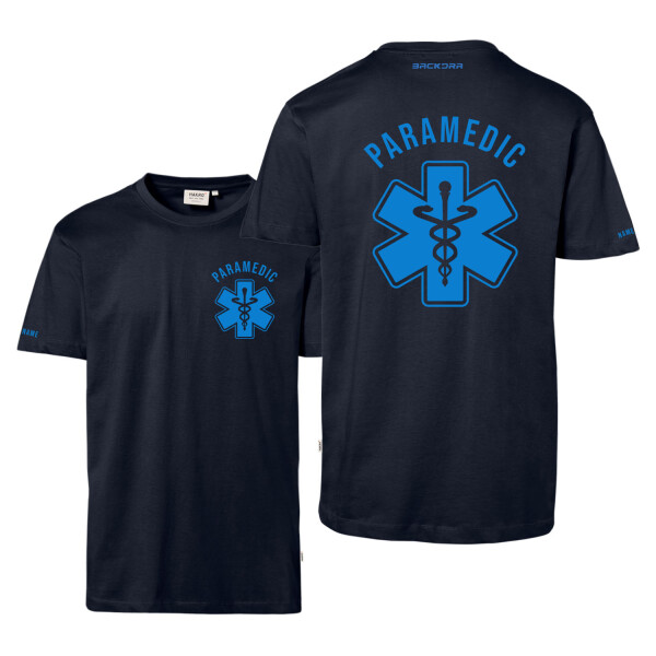 T-Shirt Männer | HAKRO 292 | Rettungsdienst Star of Life mit Wunschtext