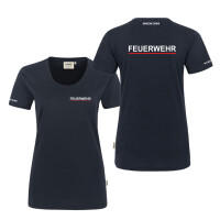 T-Shirt Frauen | HAKRO 127 | Feuerwehr + Balken BaWü