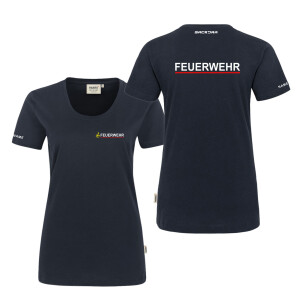 T-Shirt Frauen | HAKRO 127 | Feuerwehremblem Baden-Württemberg | BACKDRA