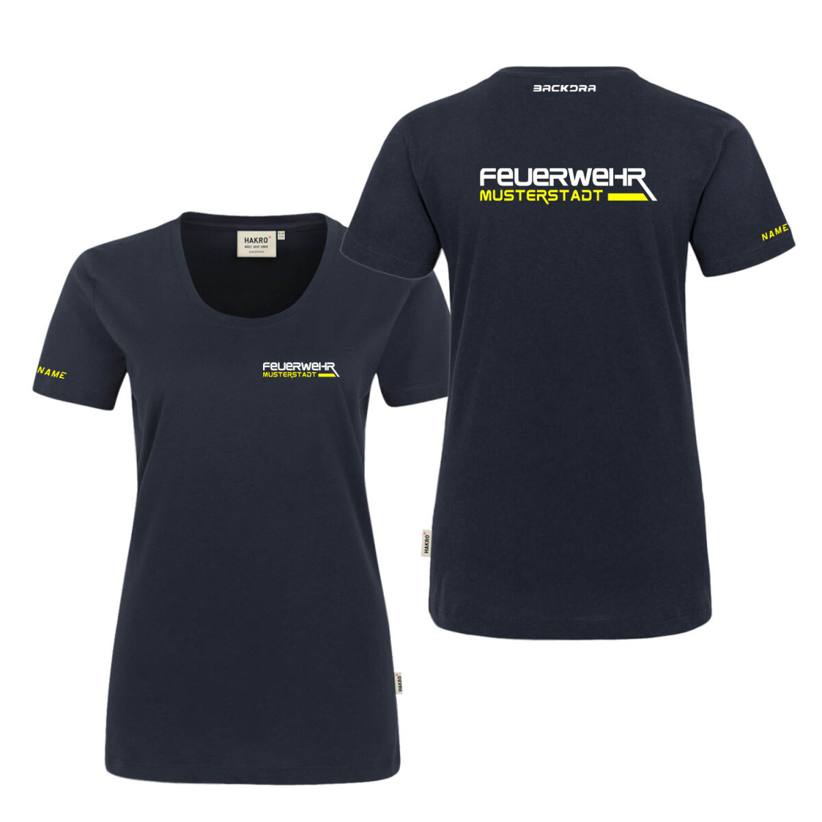 T-Shirt Frauen | HAKRO 127 | Feuerwehr mit Ortsname -...