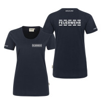 T-Shirt Frauen | HAKRO 127 | Feuerwehr Stripes