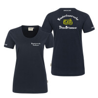 T-Shirt Frauen | HAKRO 127 | Kinderfeuerwehr mit Ortsname Feuerwehrauto | BACKDRA