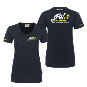 T-Shirt Frauen | HAKRO 127 | Jugendfeuerwehr JFW 112 Flamme mit Ortsname | BACKDRA