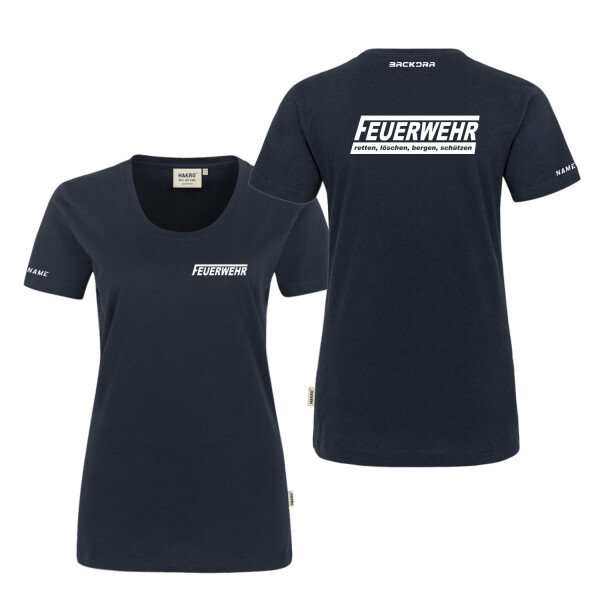 T-Shirt Frauen | HAKRO 127 | Feuerwehr "ReLöBeSch" | BACKDRA
