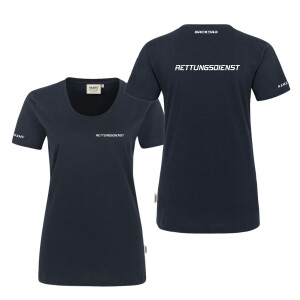 T-Shirt Frauen | HAKRO 127 | Rettungsdienst Wunschtext | BACKDRA