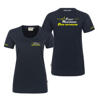 T-Shirt Frauen | HAKRO 127 | First Responder mit Ortsname und EKG-Linie | BACKDRA